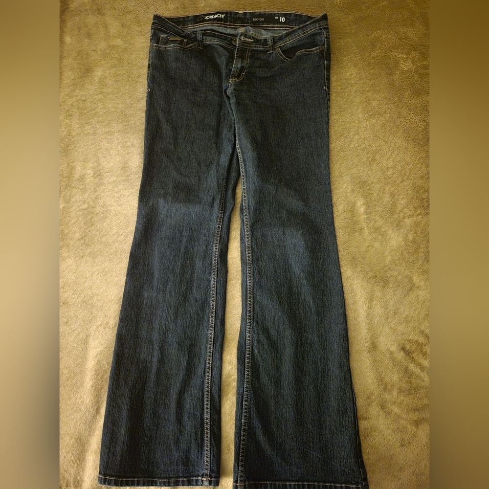 Jordache Women's Dark Blue Flare Leg Jeans